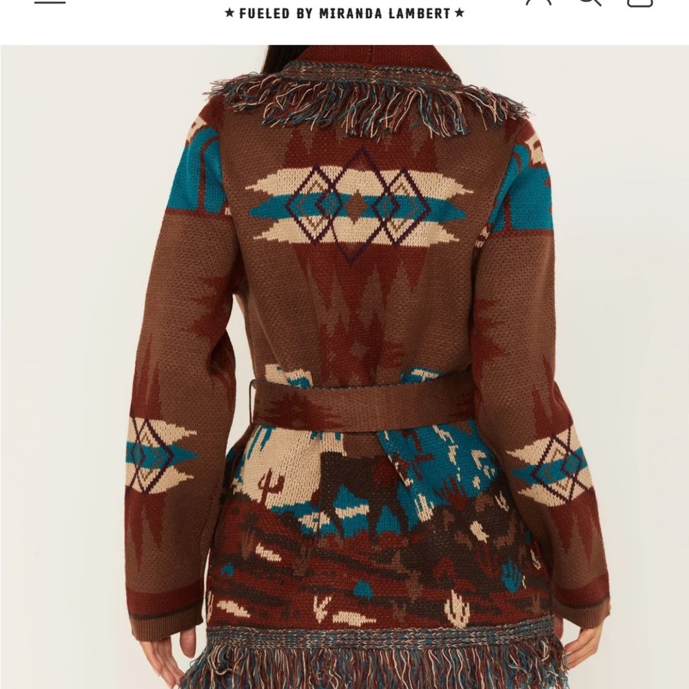 Idyllwind Miranda Lambert Fringed River Run Cardigan Like New - Picture 2 of 6